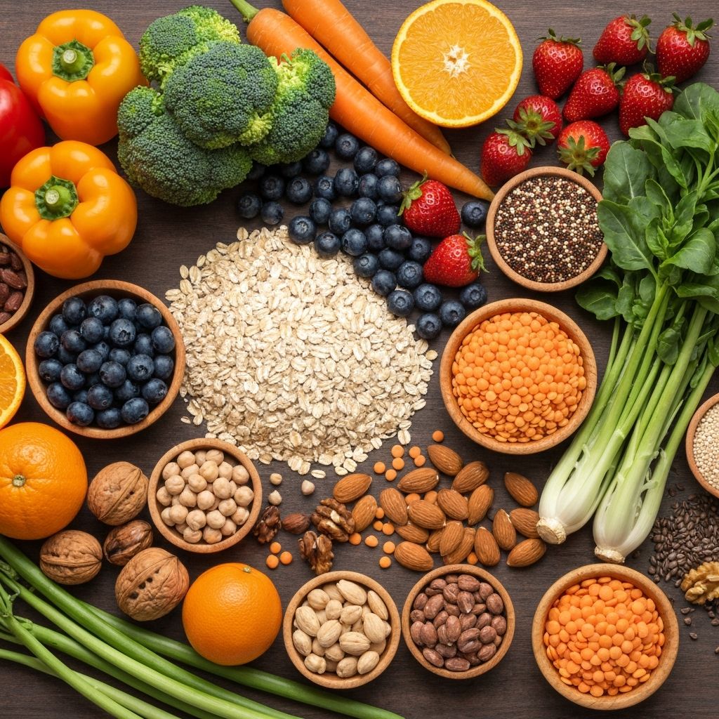 Diverse nutritious whole foods